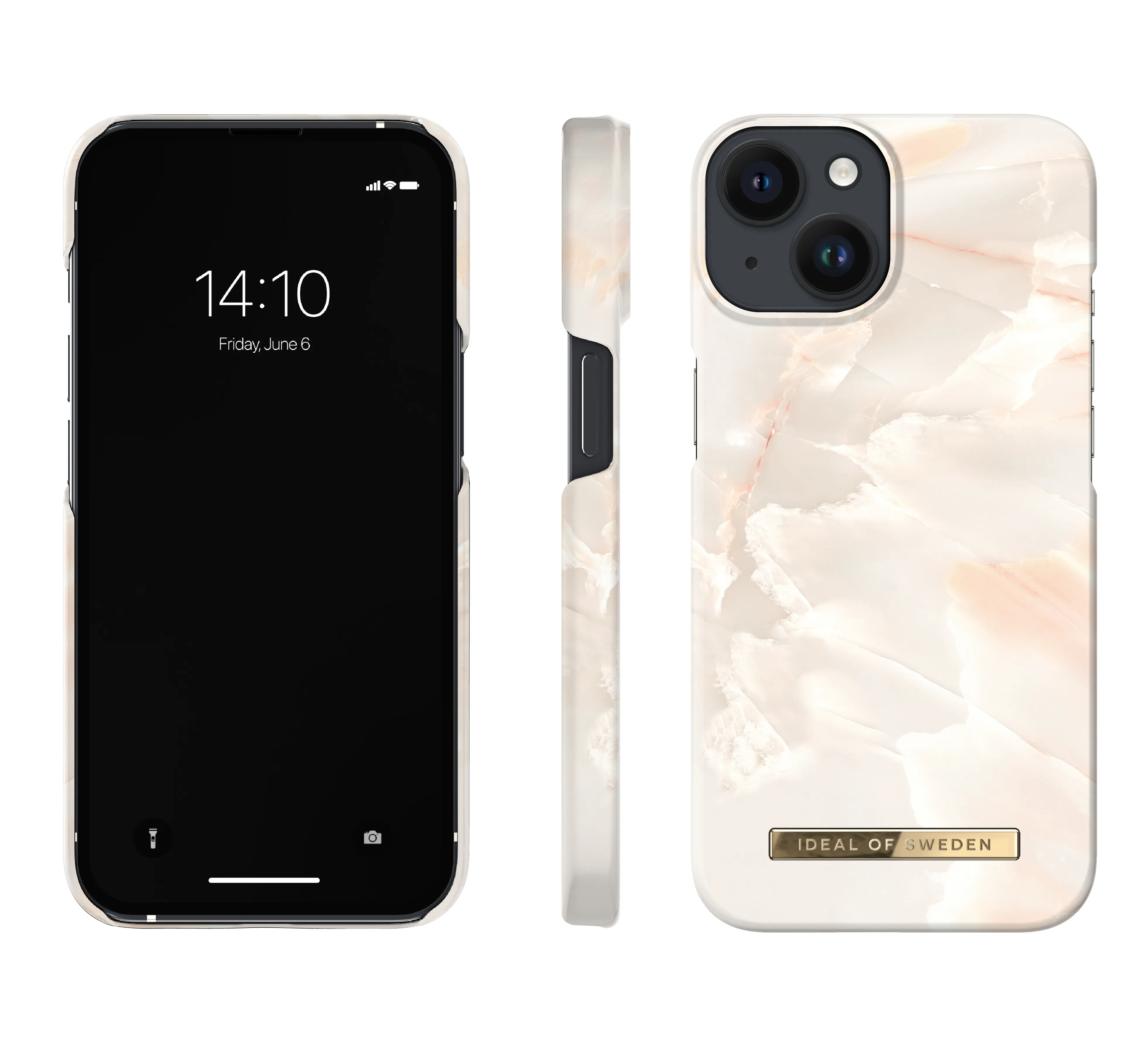 iDeal of Sweden Fashion Case, iPhone 14 - Case, Rose Pearl Marble