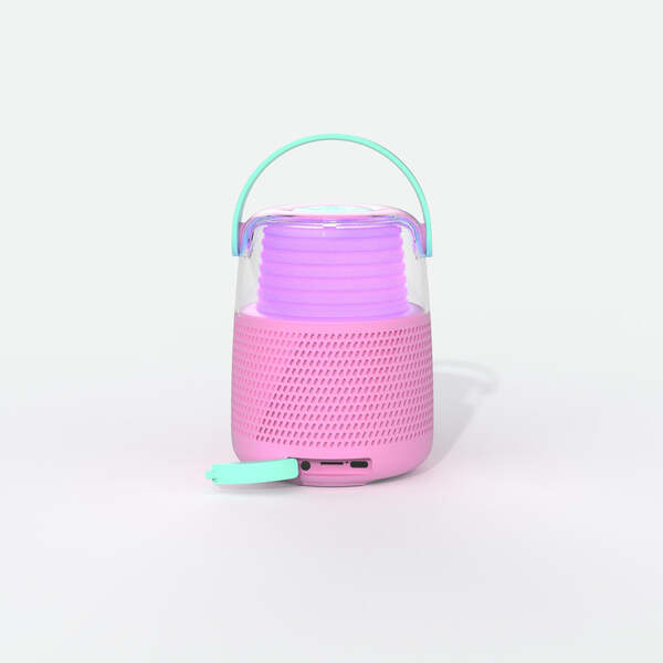 MOB KS-80 1.0 Bluetooth, AUX, SD-kort b&auml;rbar h&ouml;gtalare, rosa