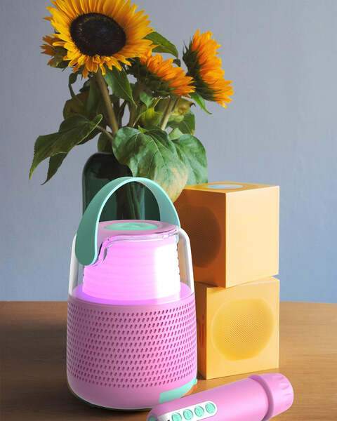 MOB KS-80 Speaker Karaoke Kit, Pinkki