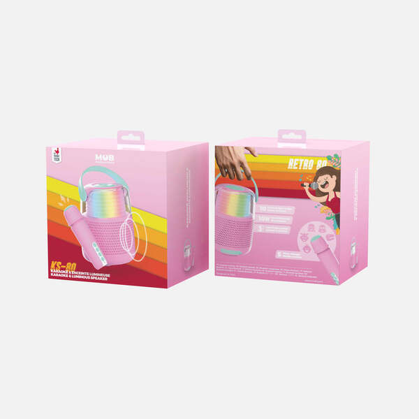 MOB KS-80 Speaker Karaoke Kit, Pinkki