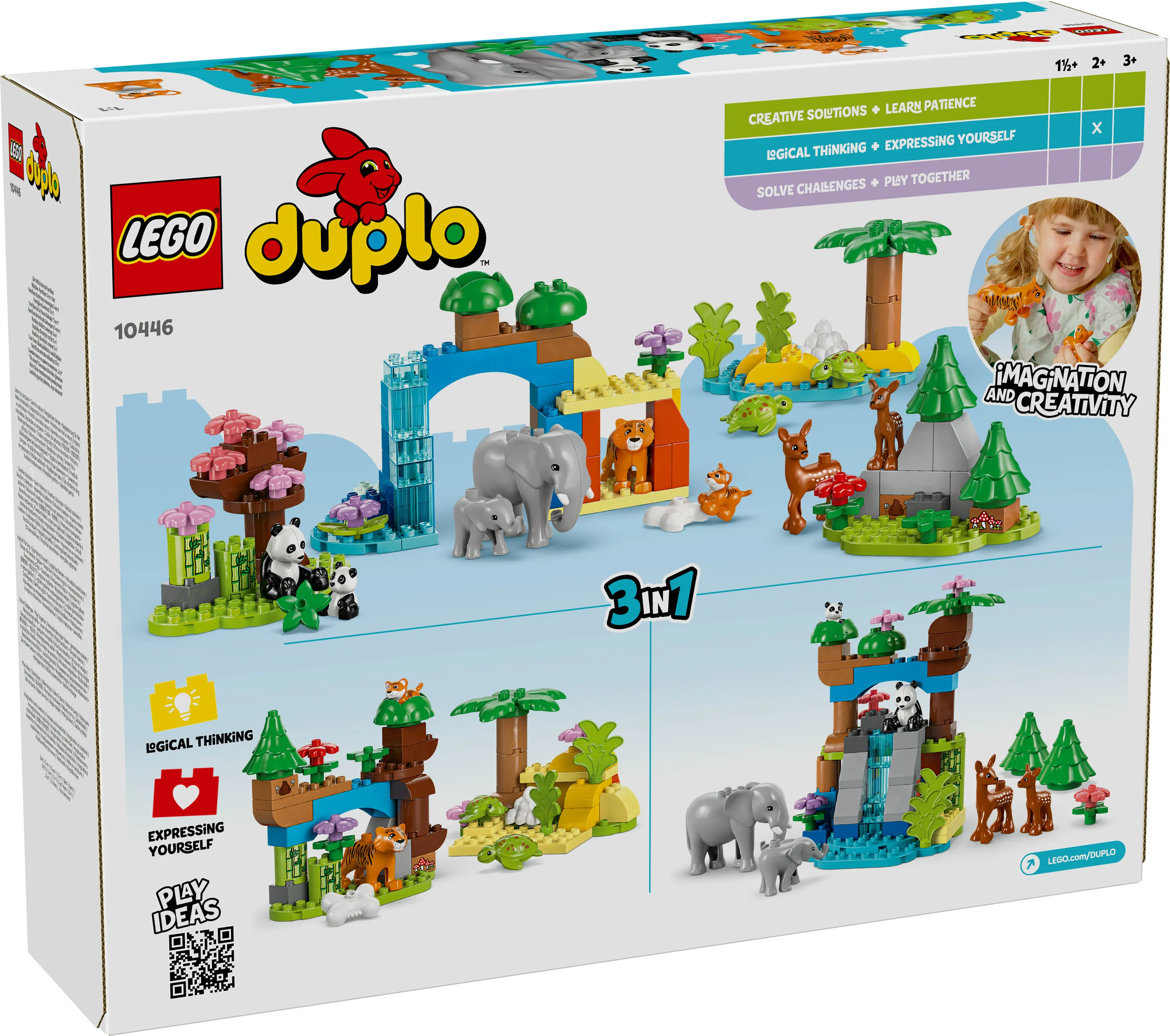 LEGO DUPLO Town 3-in-1 luonnonel&auml;inperheet 10446