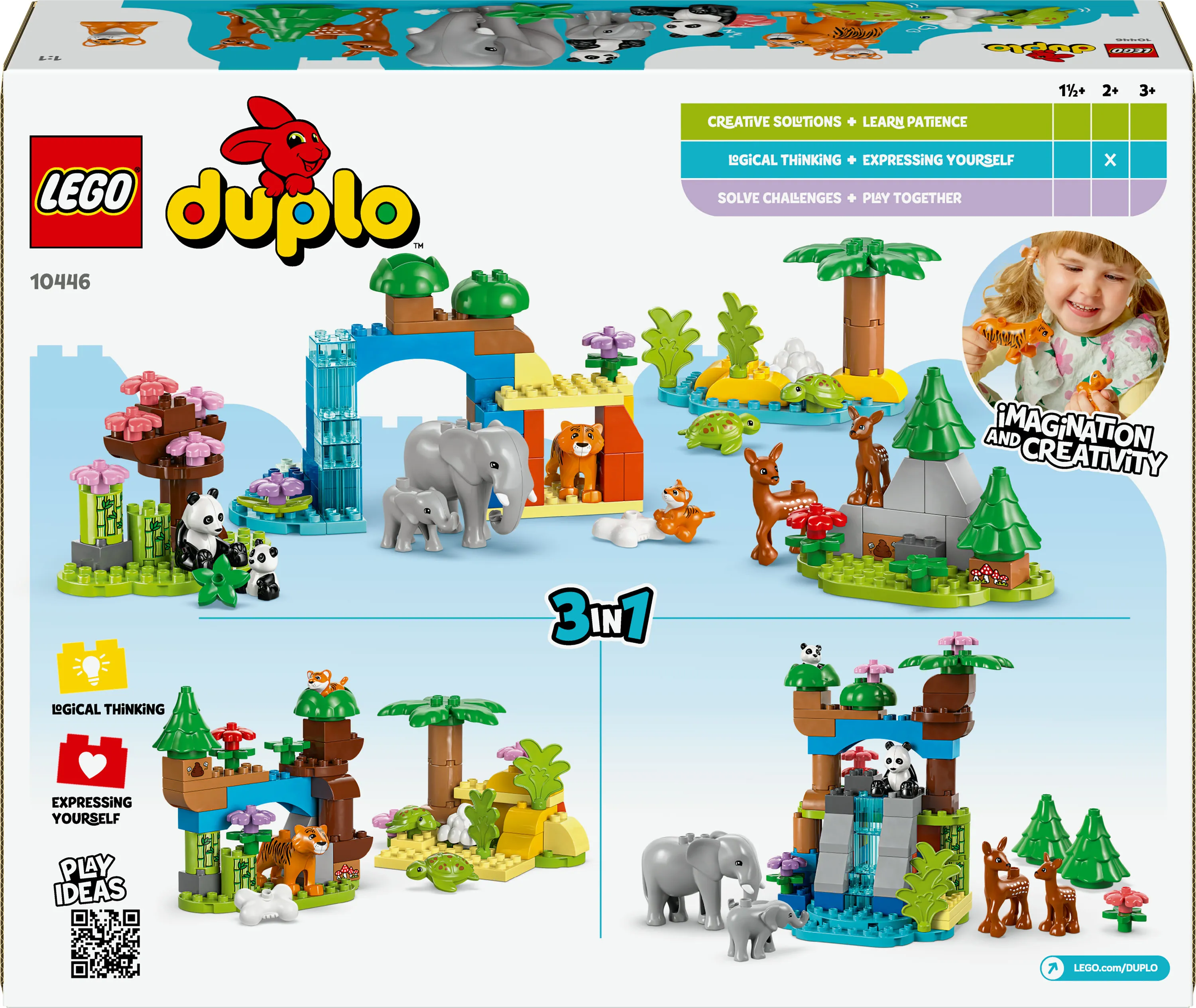 LEGO DUPLO Town 3-in-1 luonnonel&auml;inperheet 10446