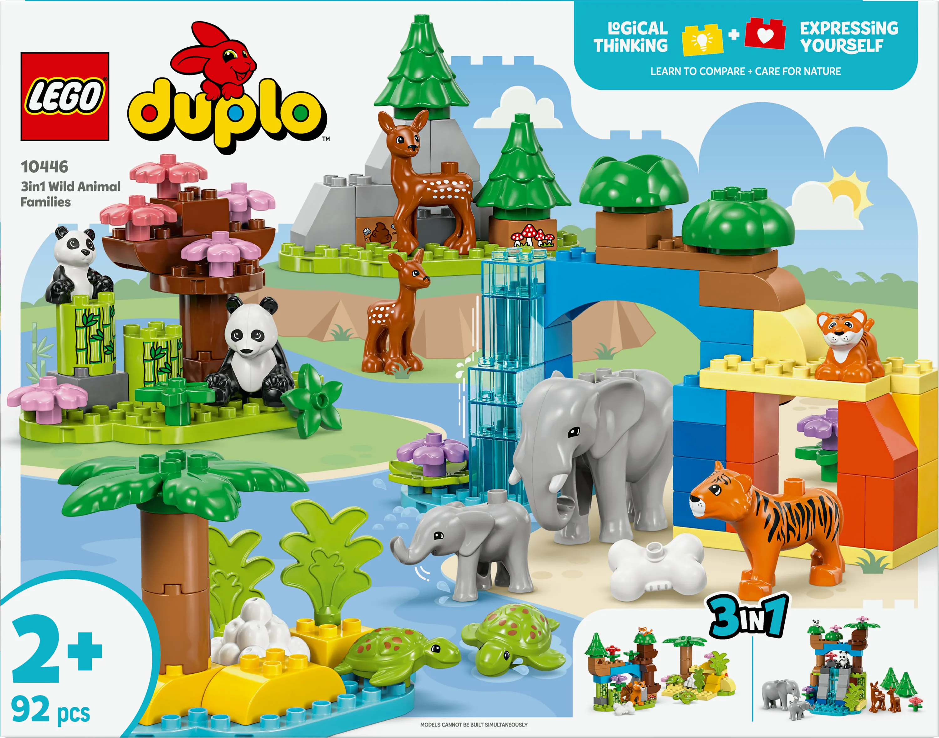 LEGO DUPLO Town 3-in-1 luonnonel&auml;inperheet 10446