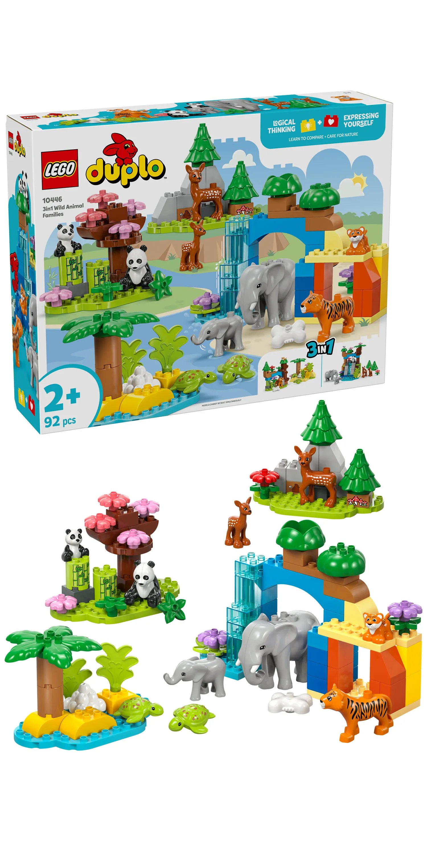 LEGO DUPLO Town 3-in-1 luonnonel&auml;inperheet 10446