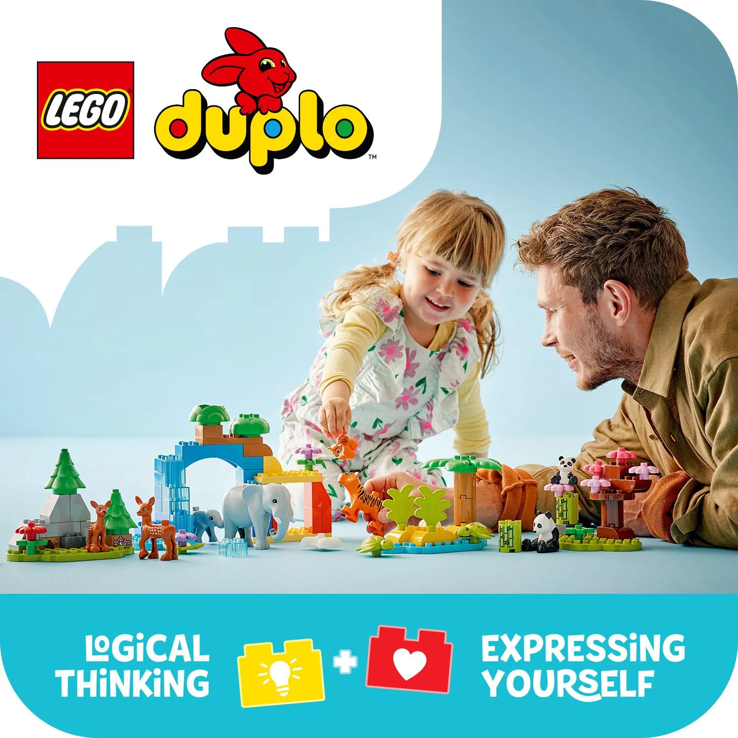 LEGO DUPLO Town 3-in-1 luonnonel&auml;inperheet 10446