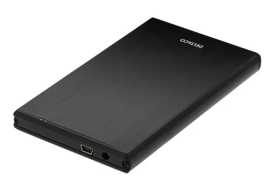 DELTACO externt kabinett för 1x2,5" SATA 6Gb/s-hårddisk, USB3, svart