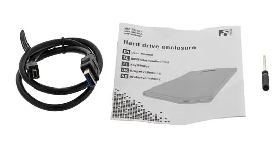 DELTACO ulkoinen kotelo 1x2,5&quot; SATA 6Gb/s-kiintolevy, USB3, musta