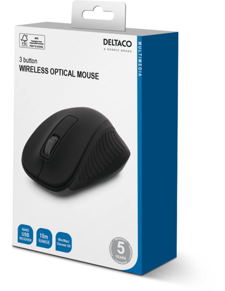Deltaco MS-710 - trådlös mus, svart