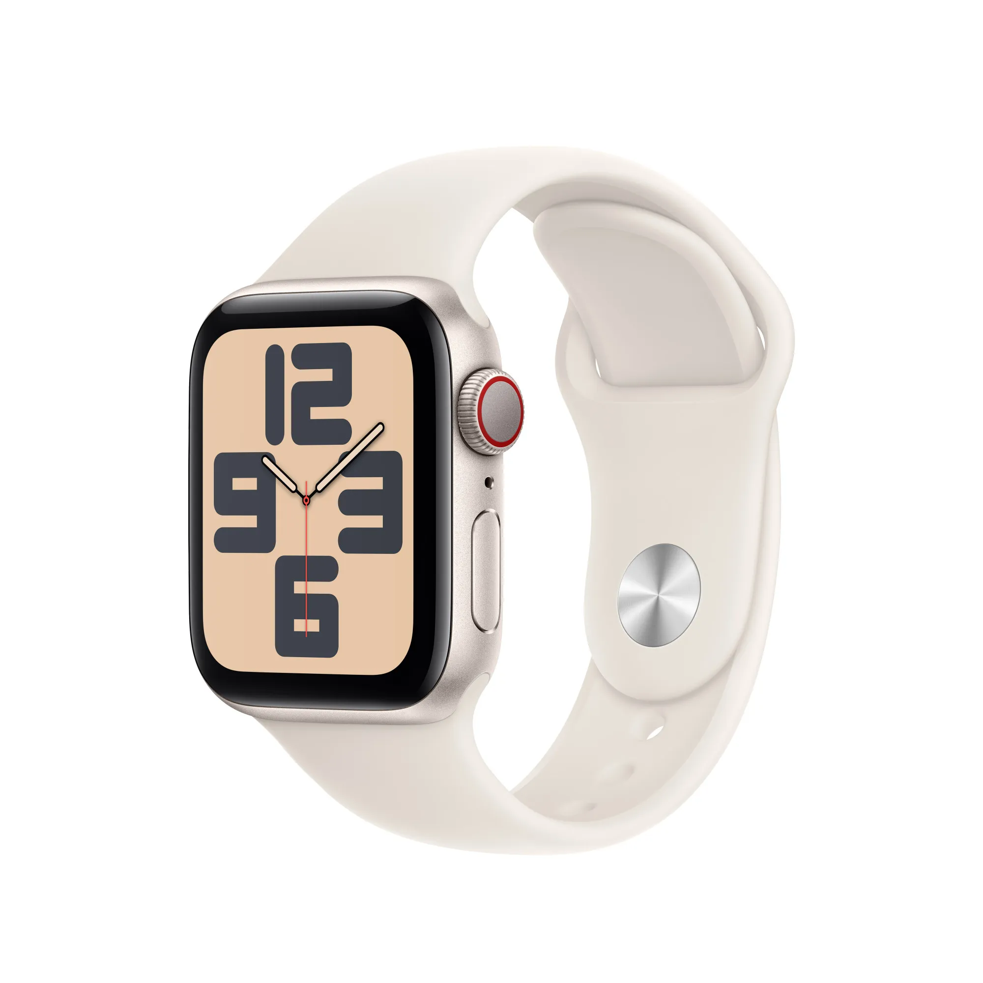 Apple Watch 40 mm -urheiluranneke, Tähti­valkea, S/M