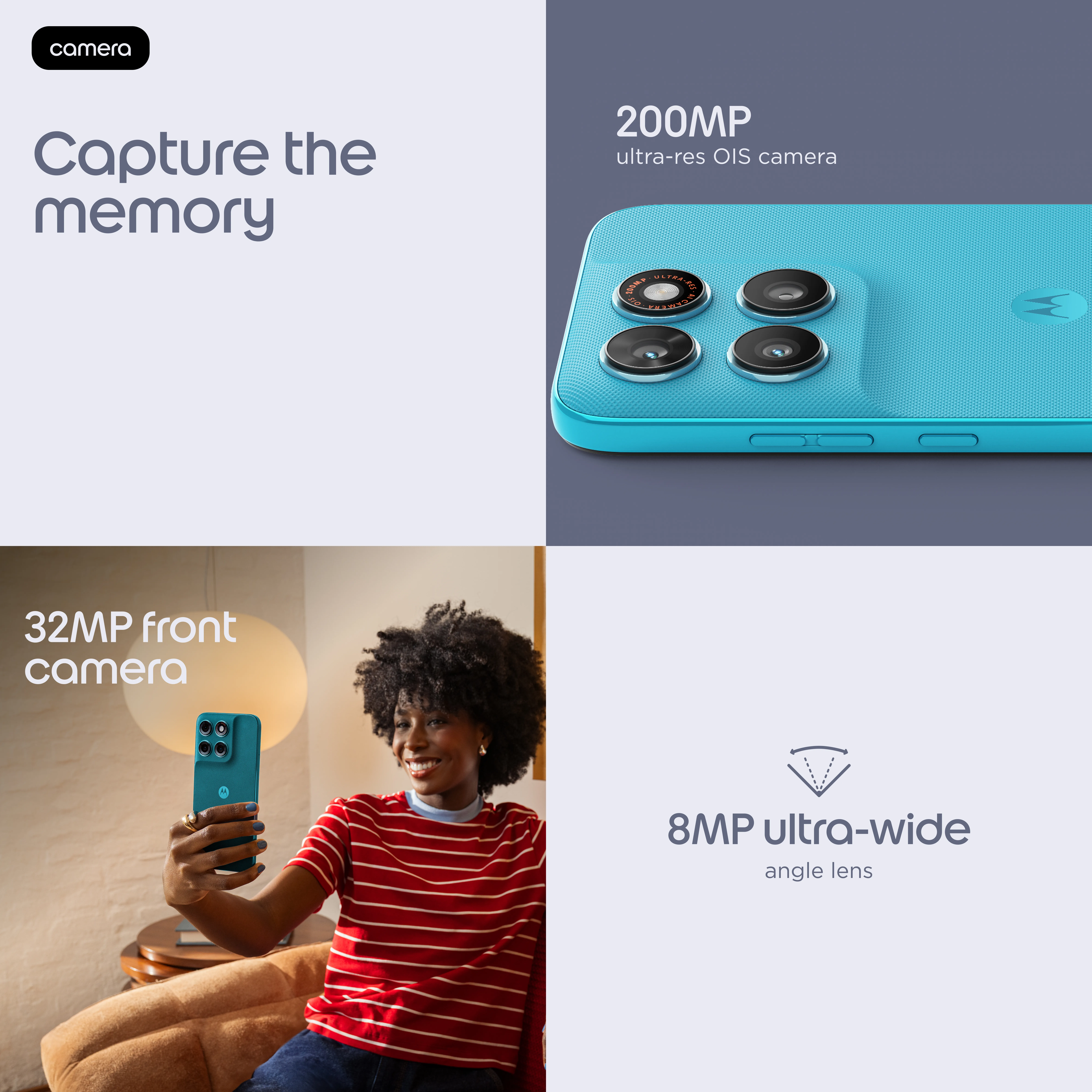 Motorola Moto G87 8/256 Gt -puhelin, PANTONE Blue Atoll