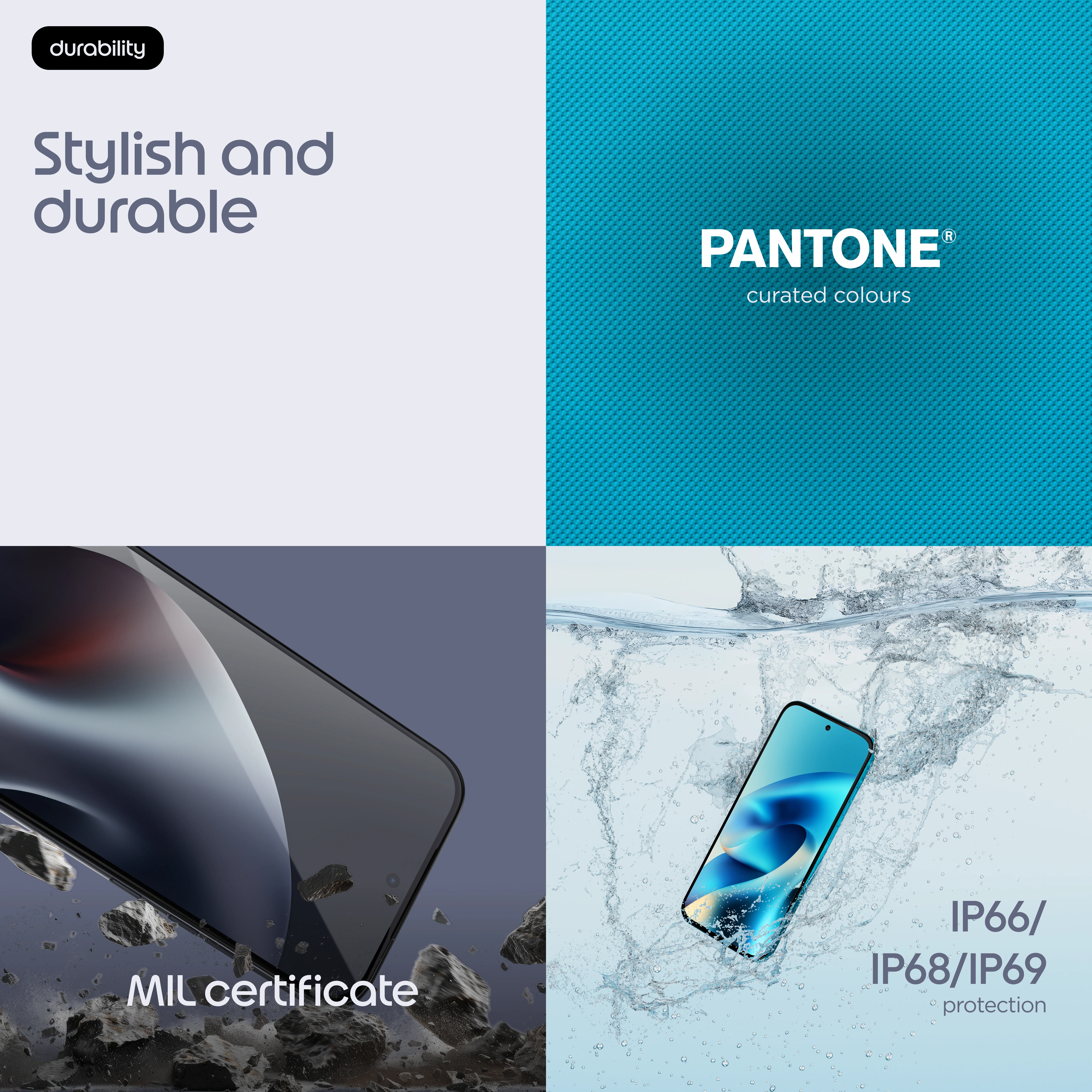 Motorola Moto G87 8/256 Gt -puhelin, PANTONE Blue Atoll