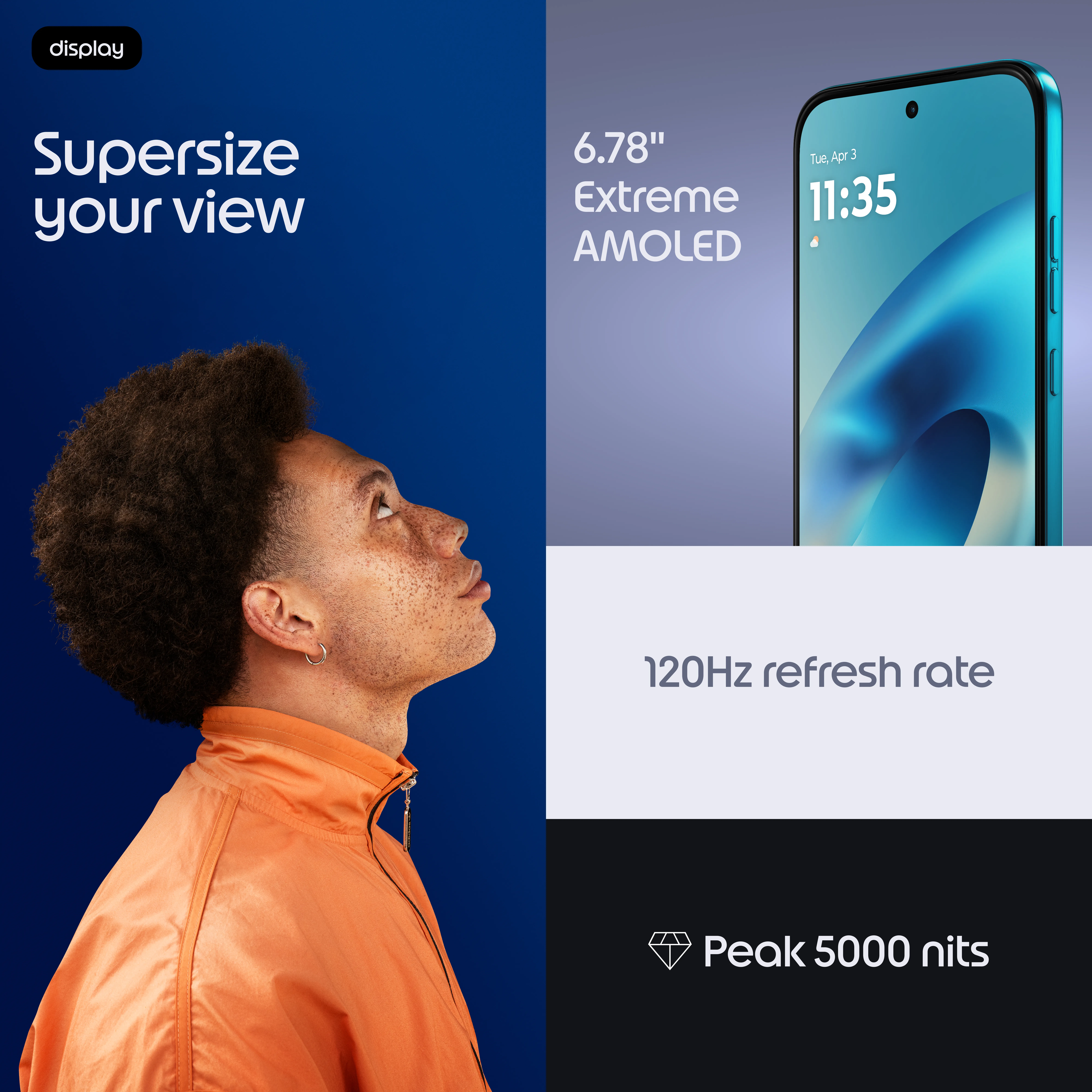 Motorola Moto G87 8/256 Gt -puhelin, PANTONE Blue Atoll