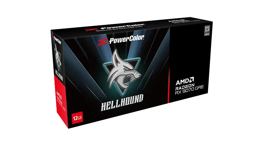 PowerColor Radeon RX 9070 GRE Hellhound OC 12 Gt -n&auml;yt&ouml;nohjain