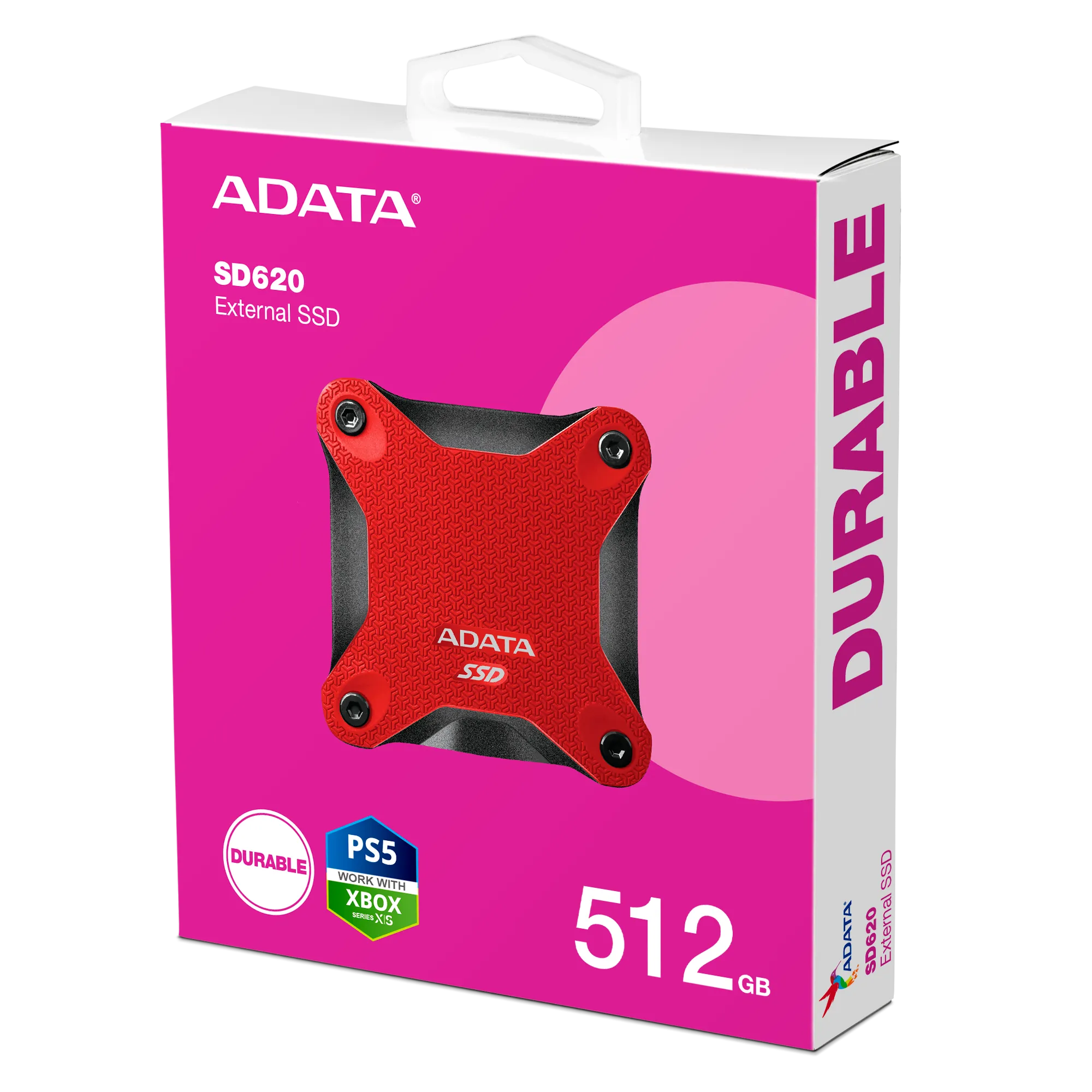 ADATA SD620 512GB Micro-USB - External SSD, Red