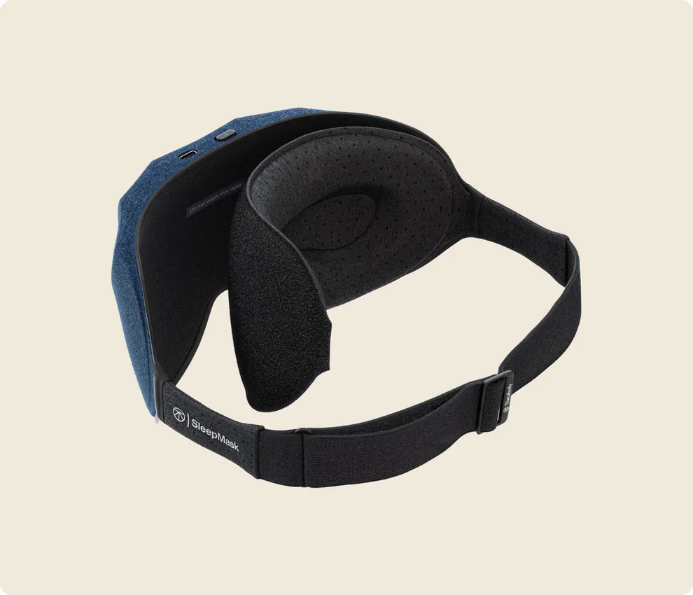 Therabody SleepMask sovmask med vibration - Svart/bl&aring;