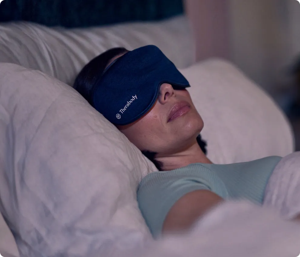 Therabody SleepMask sovmask med vibration - Svart/bl&aring;