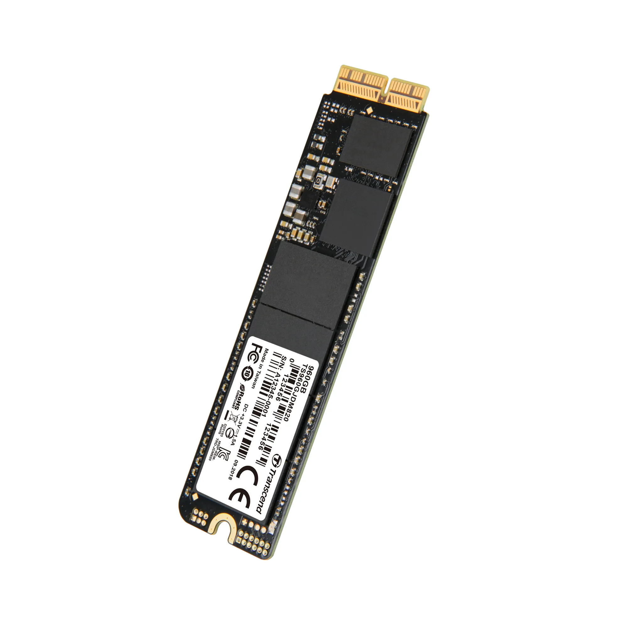 Transcend JetDrive 820 960GB 960 Gt, PCIe 3.0, 2.5" -SSD-levy
