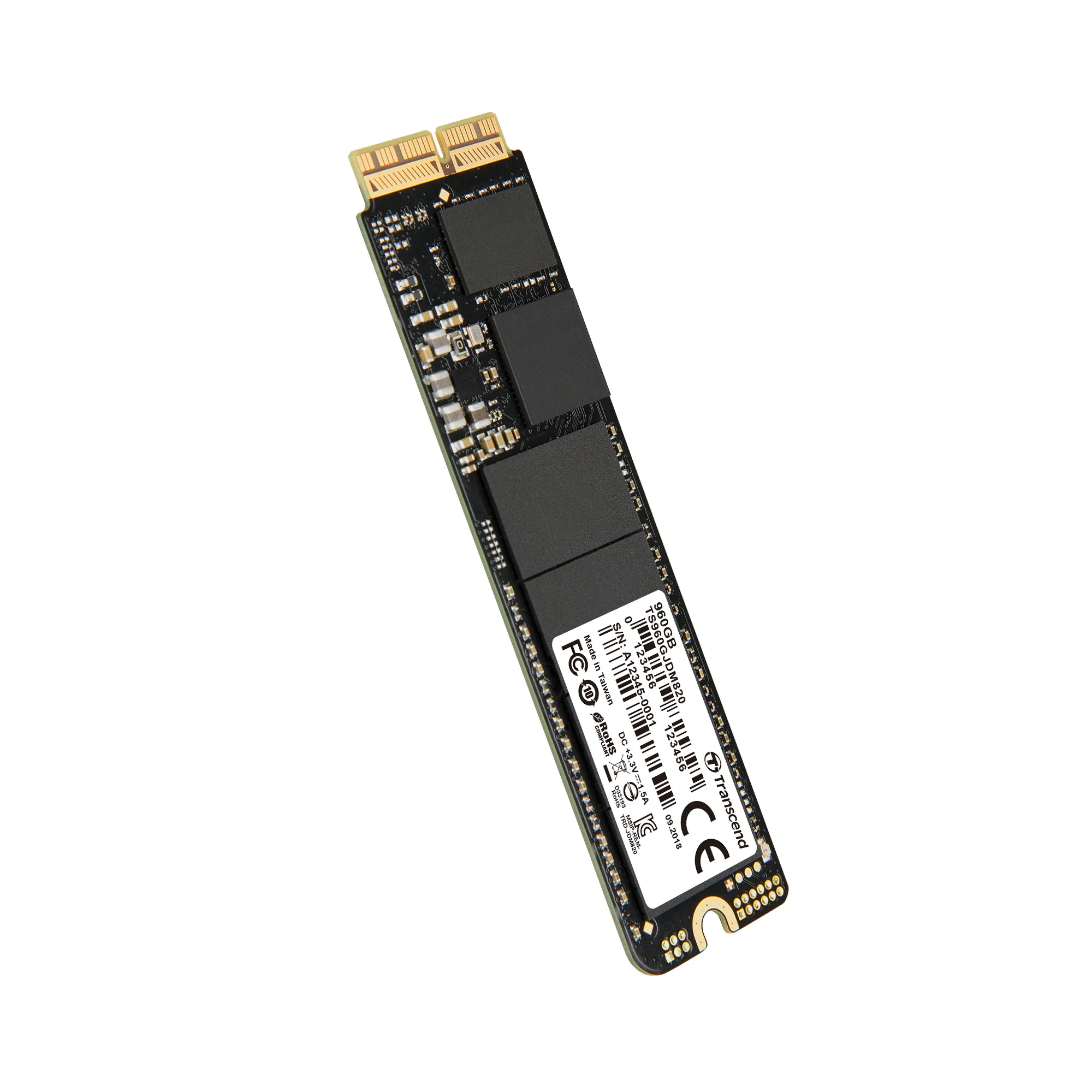 Transcend JetDrive 820 960GB 960 Gt, PCIe 3.0, 2.5" -SSD-levy