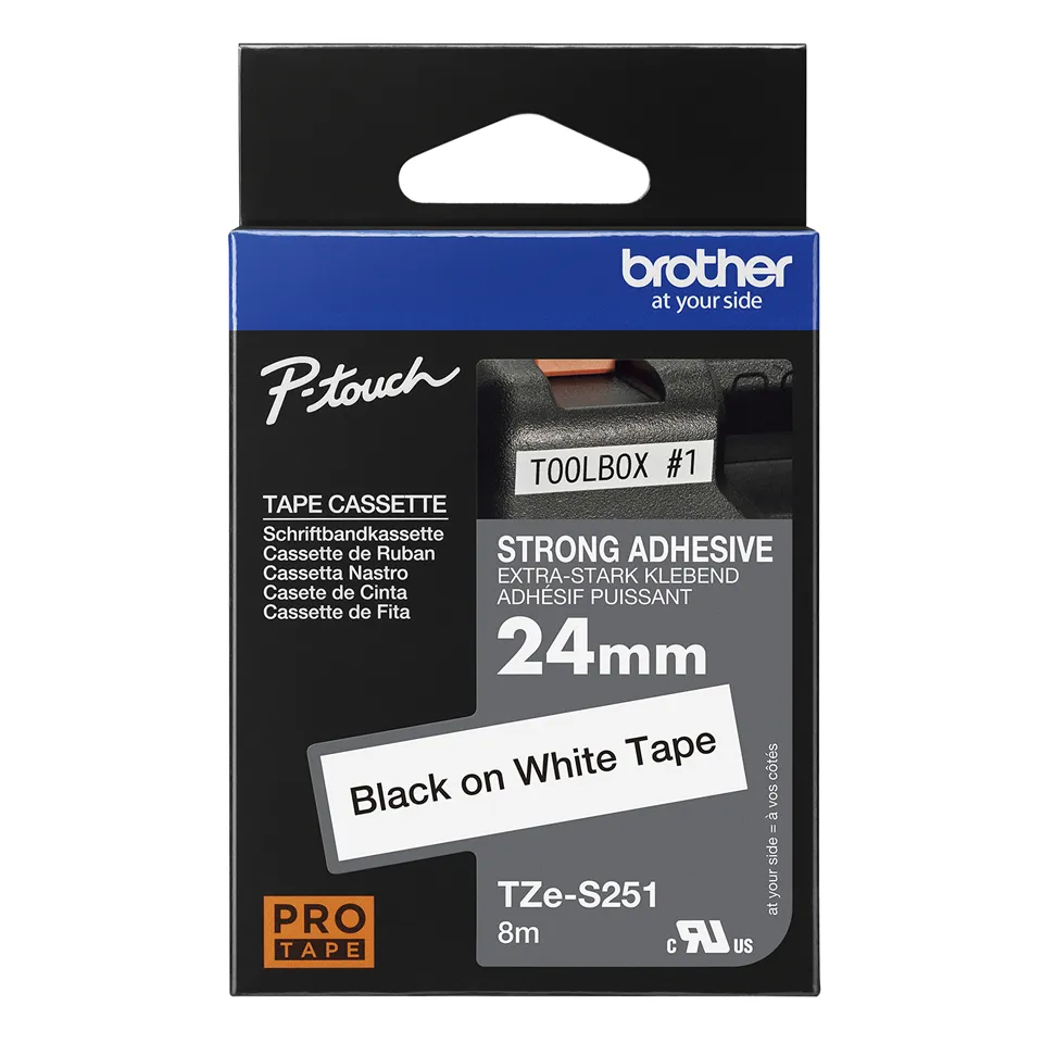 BROTHER TZES251 24 BLACK ON WHITE STR. A