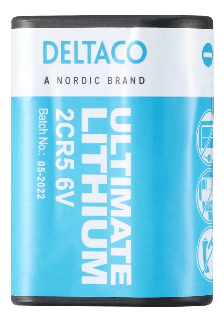 DELTACO Ultimate Lithium 2CR5 - Battery, 6 V, 1-Pack