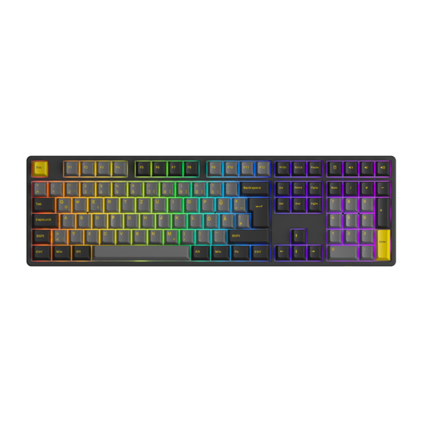 Akko 5108B Plus ISO Wireless Mechanical Gaming Keyboard, Akko V3 Cream Yellow Pro, Black &amp; Gold