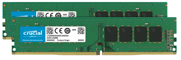 Crucial 16GB (2x8GB), DDR4 2133MHz - gr&ouml;n