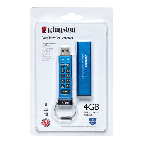 Kingston 128 GB DataTraveler DT2000 USB 3.2 Gen 2 (3.1 Gen 2) - minne, Bl&aring;