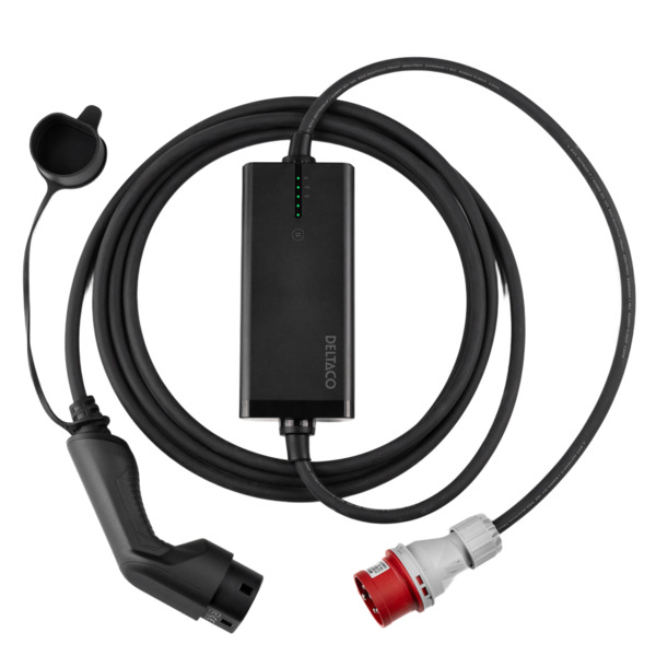 Deltaco E-Charge, Type2, 3-phase, 11kW, CEE 16A - charging cable, 6m