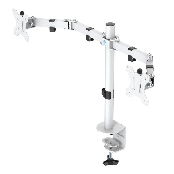Deltaco Gaming White Line WA86 Dual - monitor arm, white, 13&quot;-32&quot;, 2x8Kg