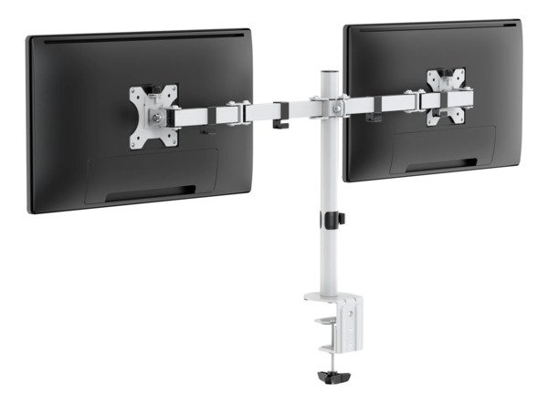 Deltaco Gaming White Line WA86 Dual - monitor arm, white, 13&quot;-32&quot;, 2x8Kg