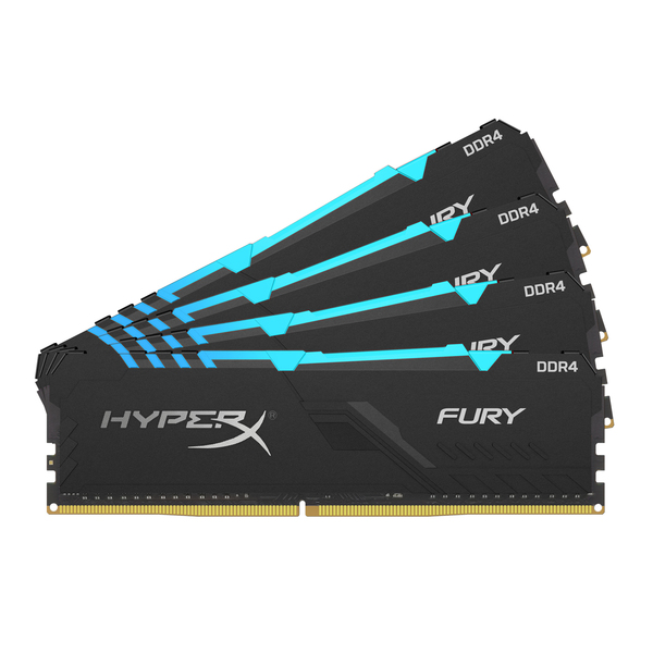 Kingston 128 GB (4 x 32 GB) HyperX Fury RGB, DDR4 3200 MHz - memory