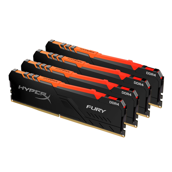 Kingston 128 GB (4 x 32 GB) HyperX Fury RGB, DDR4 3200 MHz - memory