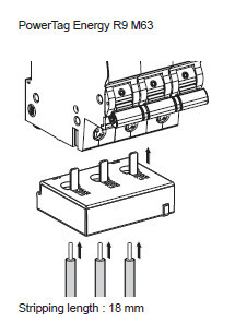 Wiser PowerTag Energy - energy meter PT R9 3P+N