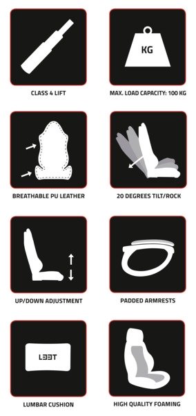 l33t Extreme - pelituoli musta