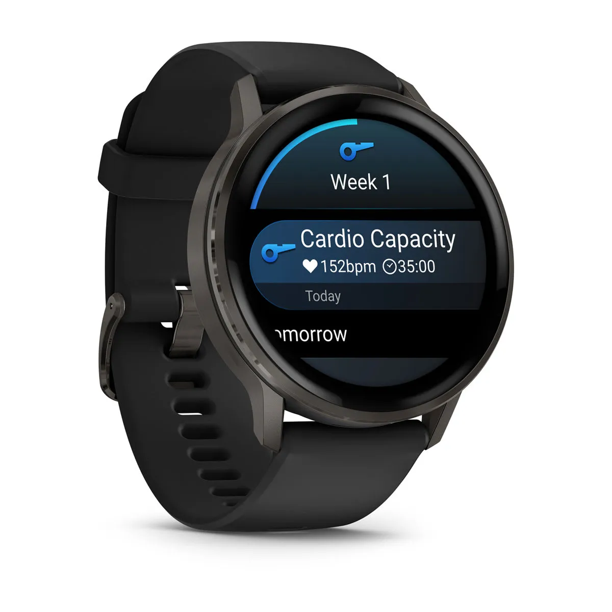 Garmin Venu 4 45mm Smartwatch, Slate + Black