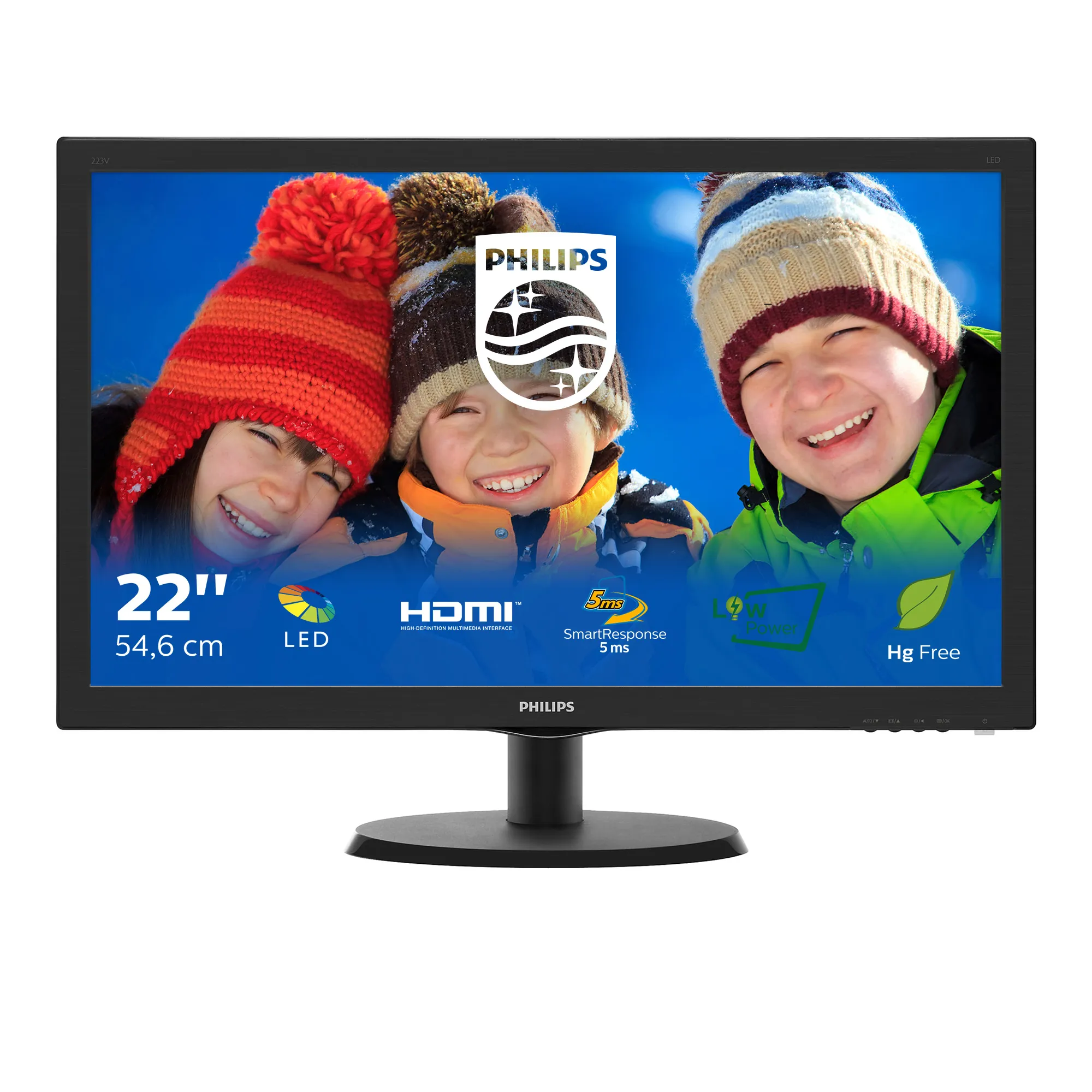 Philips 21.5&quot; 223V5LHSB2, Full HD, TFT - monitor