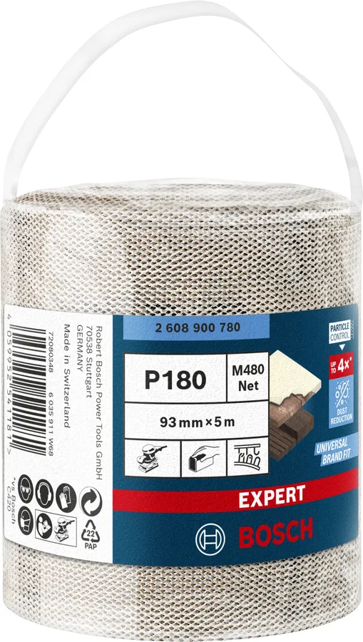 Bosch Expert M480 net sanding roll 93mm, K180, sanding sheet (5 meters)