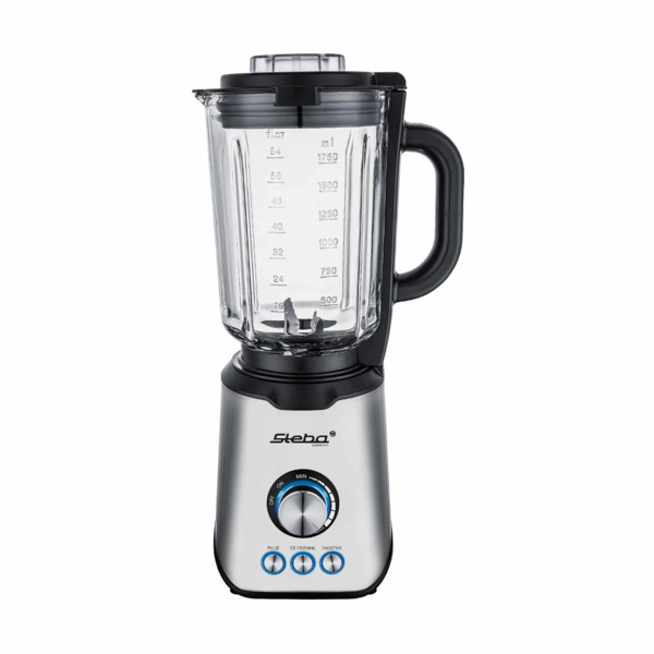 Steba MX 4 PLUS 1200 W 1,75 l -tehosekoitin, harjattu ruostumaton ter&auml;s / musta