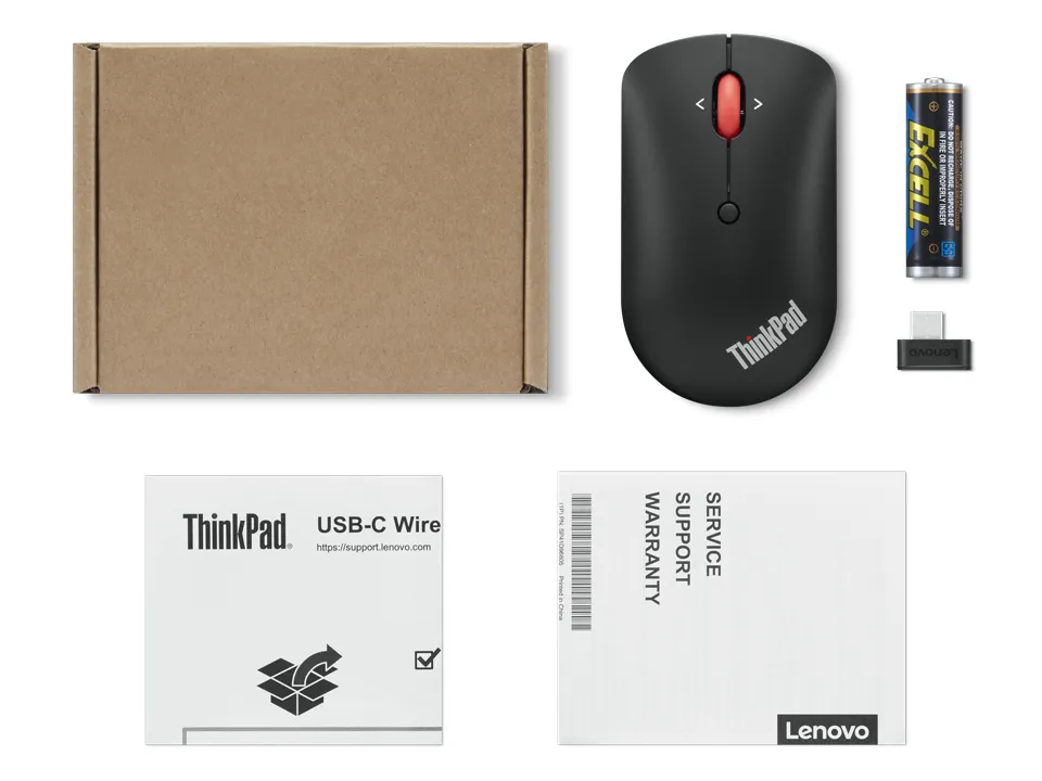Lenovo ThinkPad USB-C -langaton hiiri, Musta