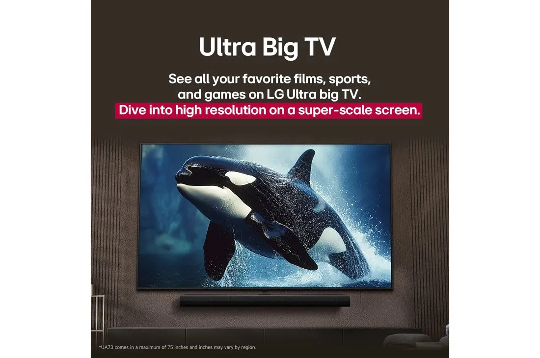 LG 55UA73003LA 55&quot; 4K LED webOS TV, 60Hz, HDR10 Pro