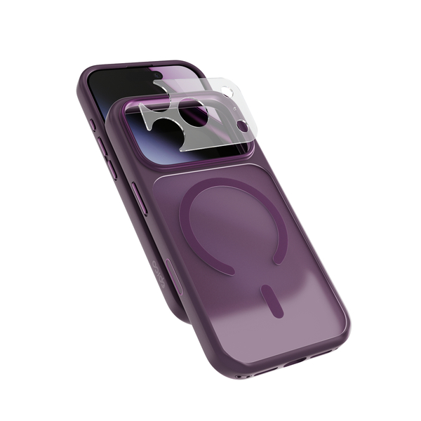 Epico HeroMatte Pro Mag+ Case | iPhone 17 Pro/18 Pro | Dark Purple | Qi2  &  MagSafe Compatible | Crossbody Ready  &  Camera Island Protector