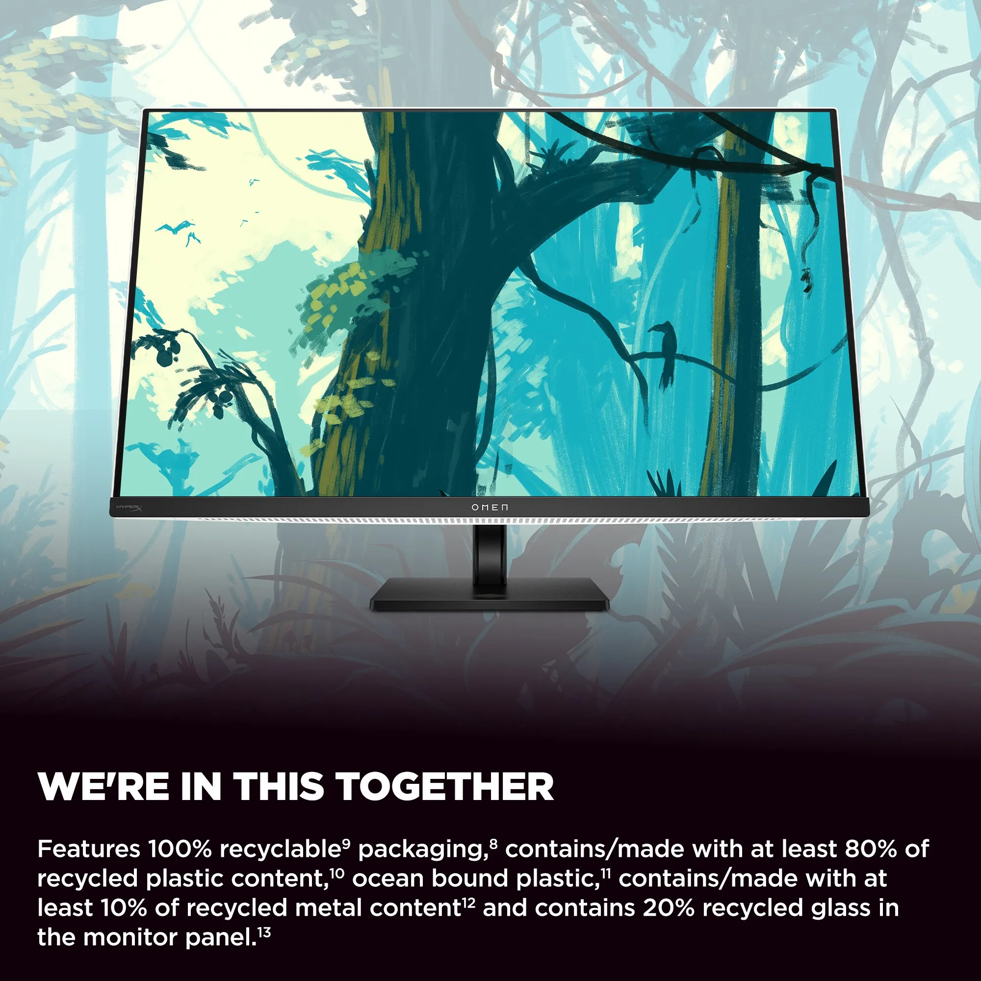 HP OMEN Transcend 32 OLED 32&quot; 4K UHD, OLED gamingsk&auml;rm med USB-C hub