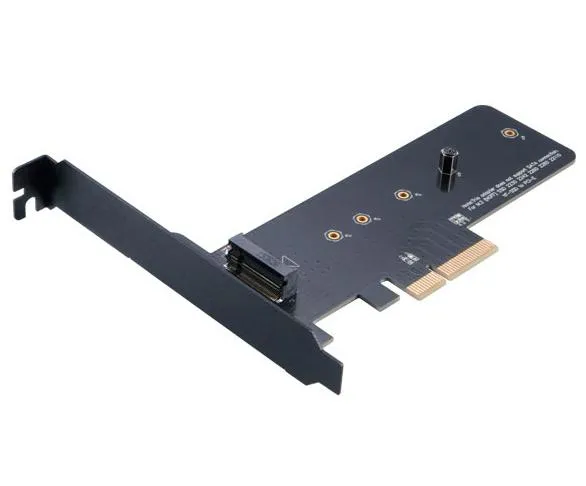 M.2 SSD to PCIe adapter card, Full height and Low profile bracket incl