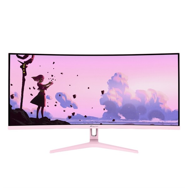 Arozzi 34" Nova. QHD, 165Hz, 1ms, VA - curved gaming monitor, Pink