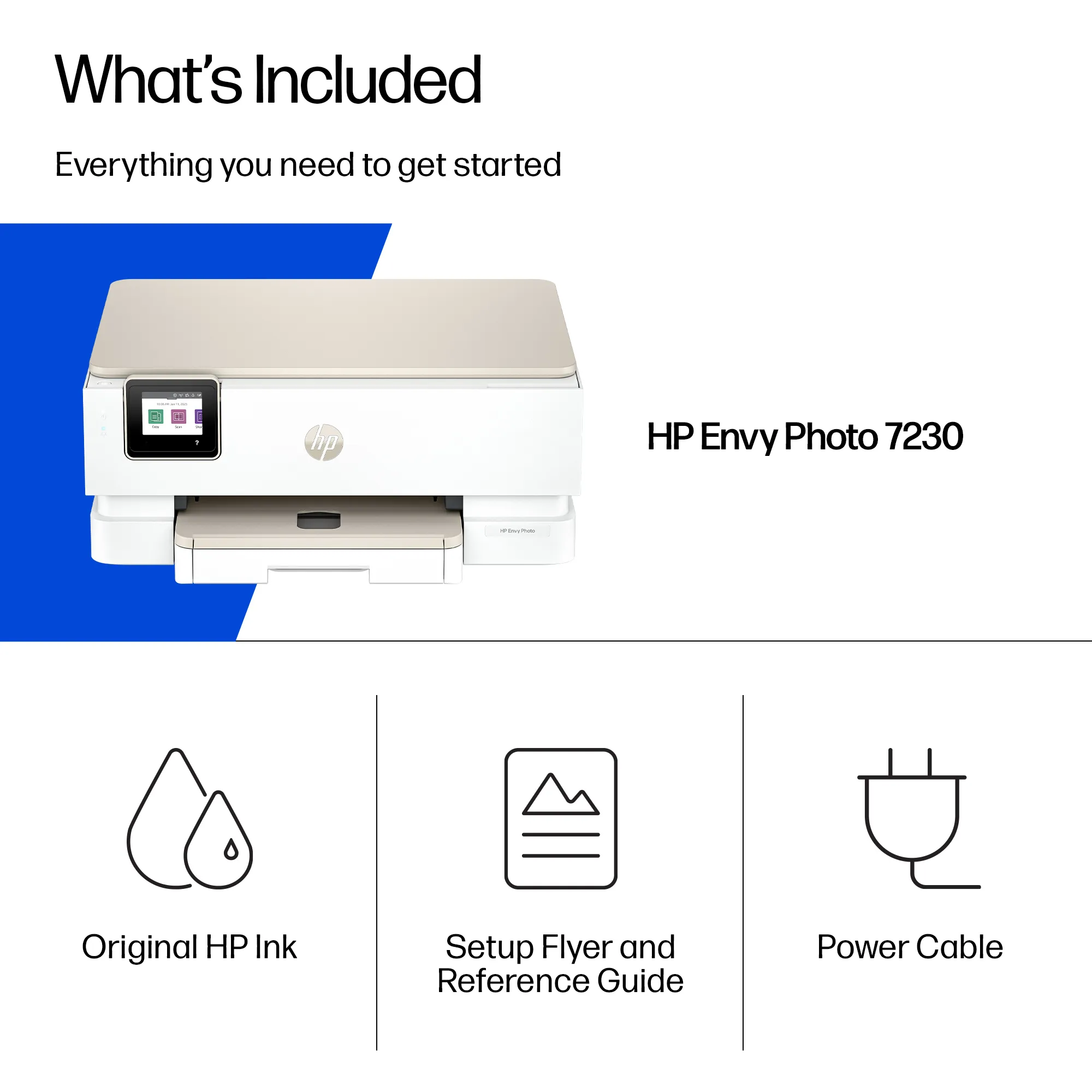 HP Envy Photo 7230 All-in-One Color Inkjet 10ppm Print Scan Copy Photo Printer USB 2.0 Wi-Fi