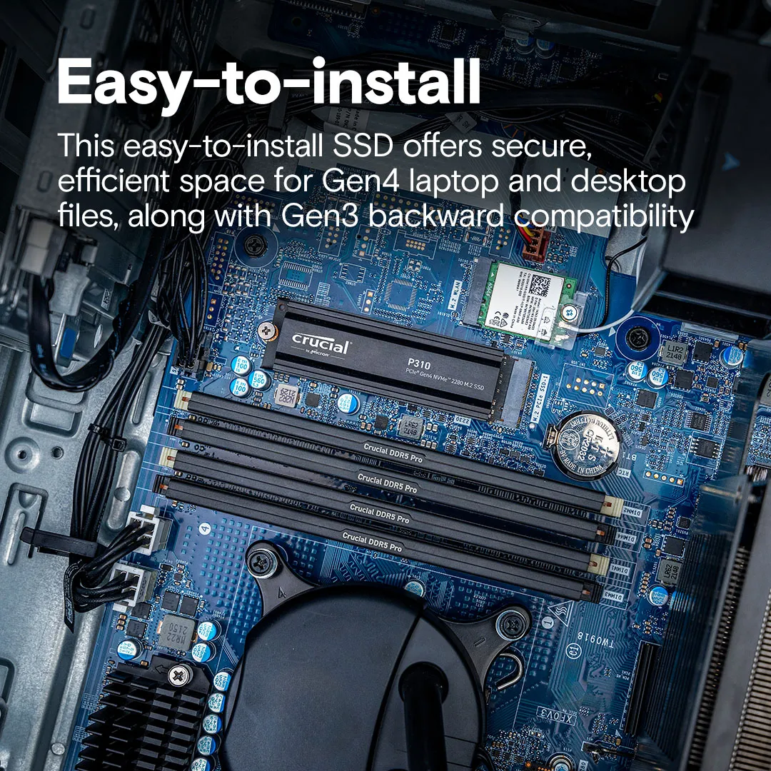 Crucial P310 2TB NVMe SSD w/heatsink
