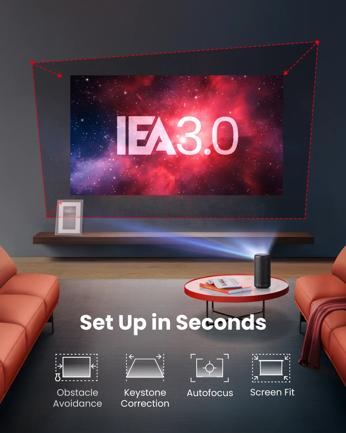 Anker Nebula Capsule 3 Google TV DLP Full HD 200 ANSI lm portabel LED-projektor, svart