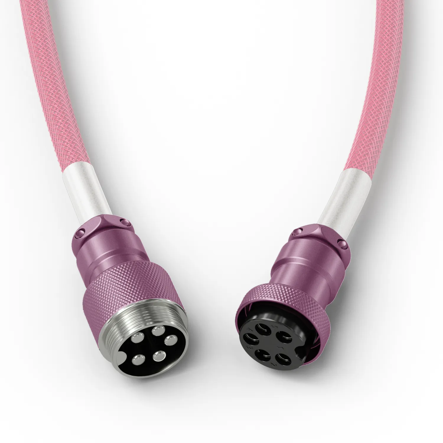 Glorious GMMK Coiled USB-A - USB-C - cable, 1.4m, Pixel Pink