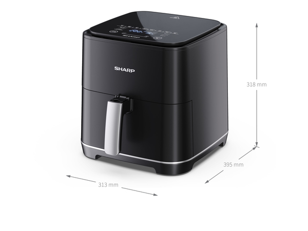 Sharp GS552AEB Air Fryer -kiertoilmakypsennin, 5.5l Sharp GS552AEB Air Fryer -kiertoilmakypsennin, 5.5l
