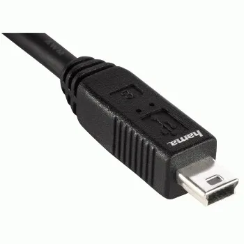 Hama GPS USB-A - Mini-USB B - kabel, 1,8 m, Svart